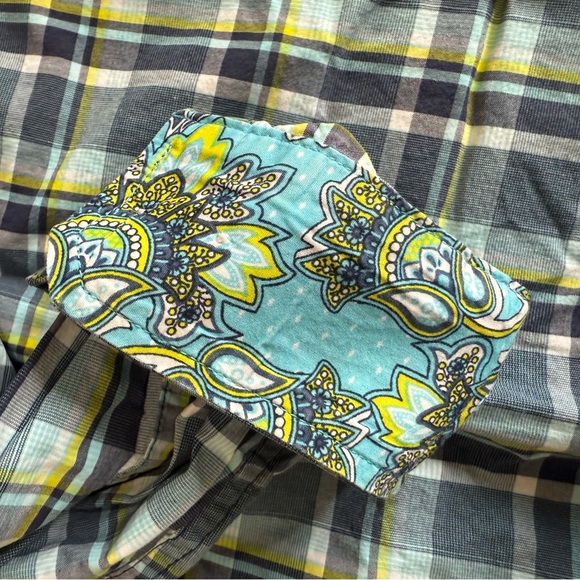 Cinch Button Down Long Sleeve Shirt Men Large Blue Check Western Paisley Plaid - Picture 4 of 8